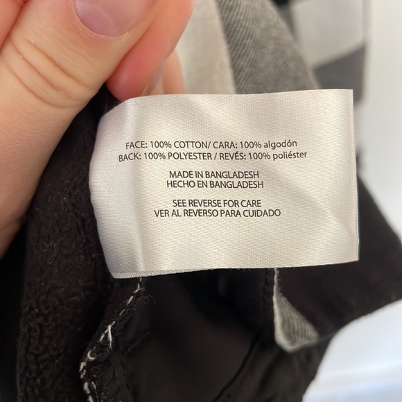 Orvis | Ladies Black White Checker Fleece Lined Button Front Shacket Size Medium - Picture 13 of 14